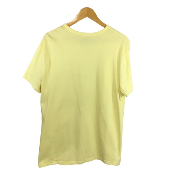 Champion Men’s Pale Yellow Embroidered Logo Short Sleeve T-Shirt Size L - Picture 2 of 7